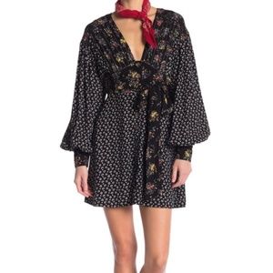 NWT Free People Wonderland Floral Mini Dress XS